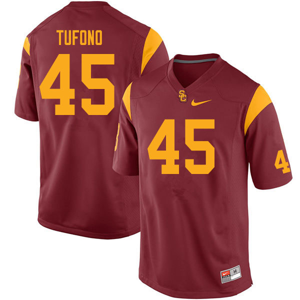 Men #45 Maninoa Tufono USC Trojans College Football Jerseys Sale-Cardinal